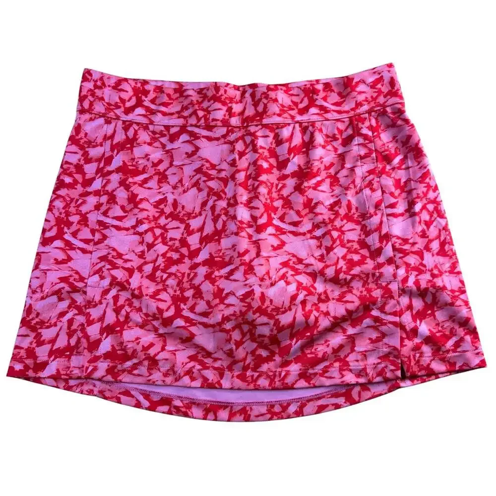 J.Lindeberg Pink Abstract Print Golf Skort Skirt Size M